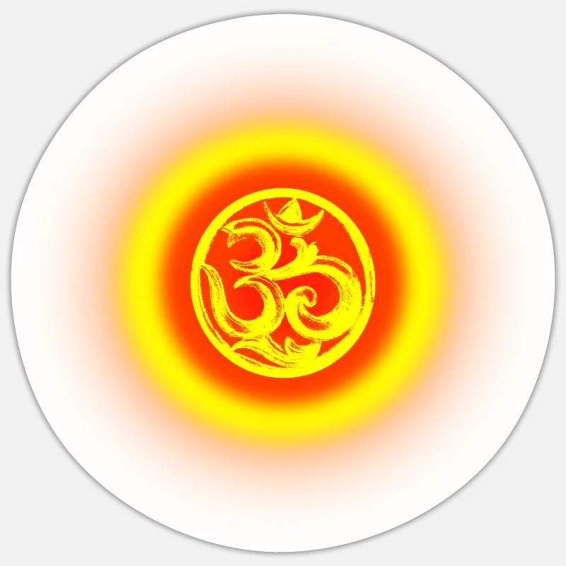 om - Sticker Größe S (10 x 10 cm) - Mattweiß