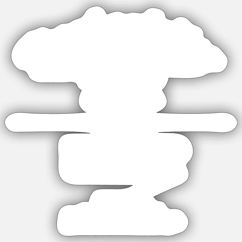 Flugbegleiter - Sticker Größe S (10 x 10 cm) - Mattweiß