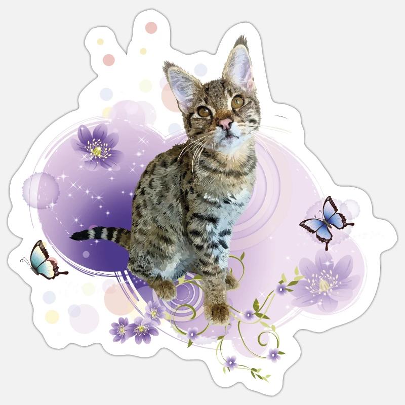 Tabby - Sticker taille S (10 x 10 cm) - blanc mat