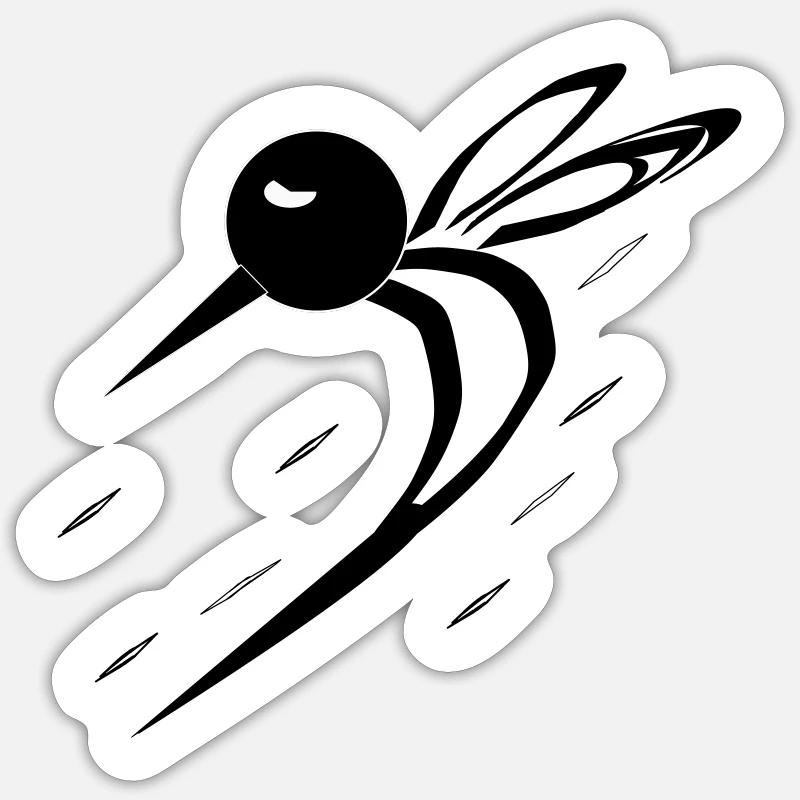 Hornisse - Sticker Größe S (10 x 10 cm) - Mattweiß