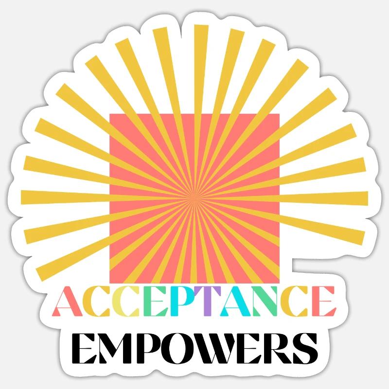 Acceptance Empowers - Sticker size S (10 x 10 cm) - white matte