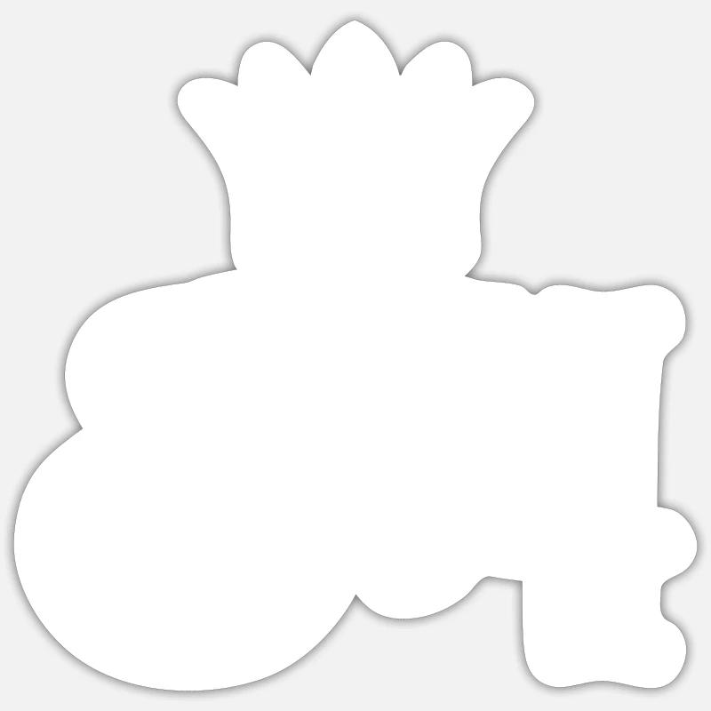 84 Couronne numérique - Sticker taille S (10 x 10 cm) - blanc mat