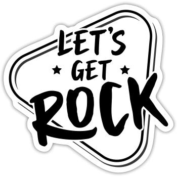 Let´s get Rocked - Sticker Größe S (10 x 10 cm) - Mattweiß - Vorne