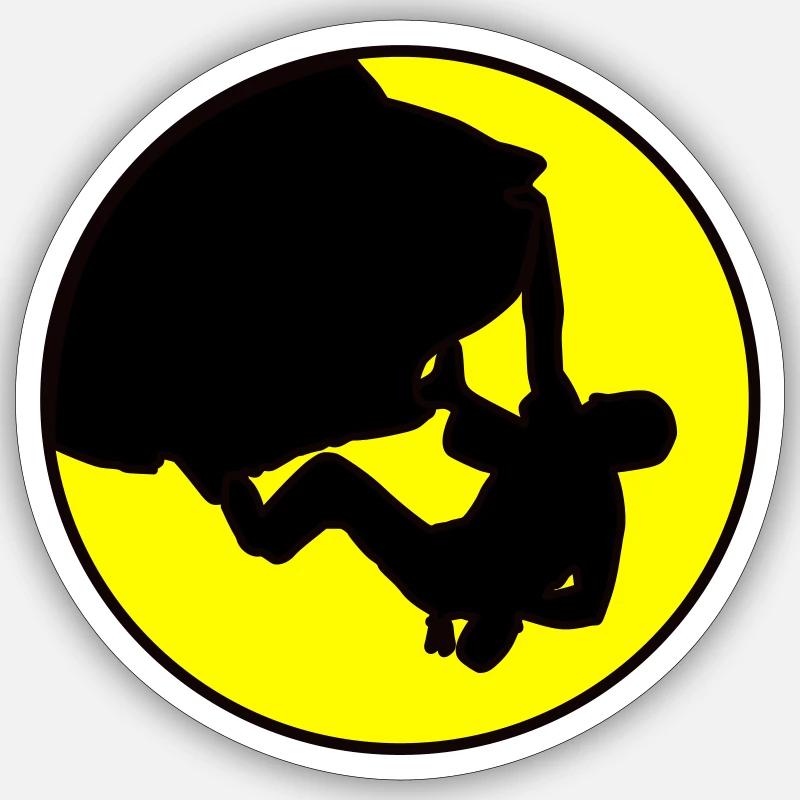 Climber - Boulder - Sticker size S (10 x 10 cm) - white matte