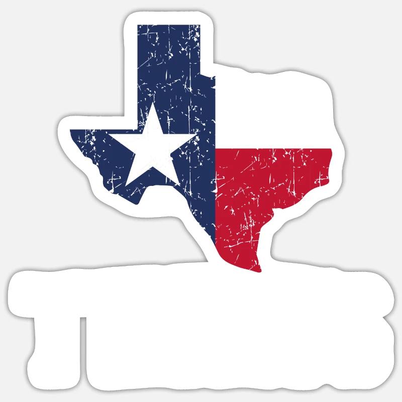 Texas - Sticker taille S (10 x 10 cm) - blanc mat