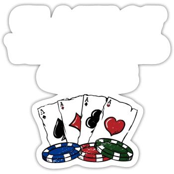 Clash of Wits and Chips Poker Contest Poker - Sticker size S (10 x 10 cm) - white matte - Front