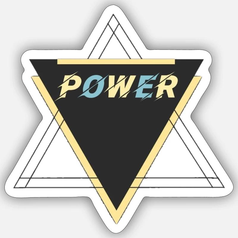 Power - Sticker Größe S (10 x 10 cm) - Mattweiß
