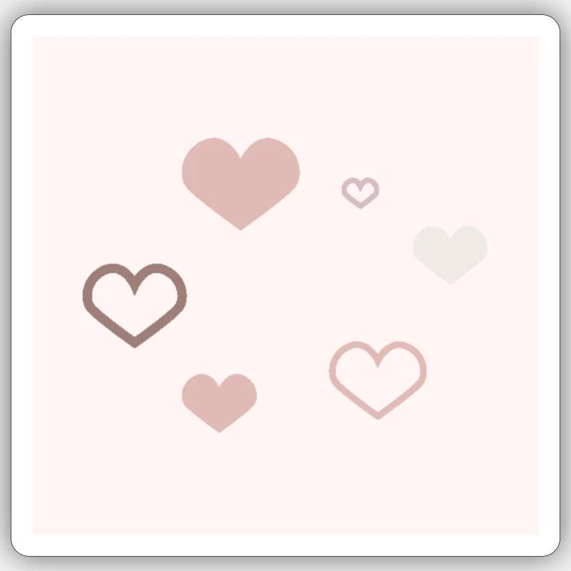 Herzchen Sticker Größe S (10 x 10 cm)