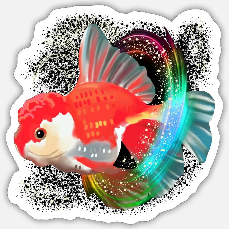 Poisson - Sticker taille S (10 x 10 cm) - blanc mat