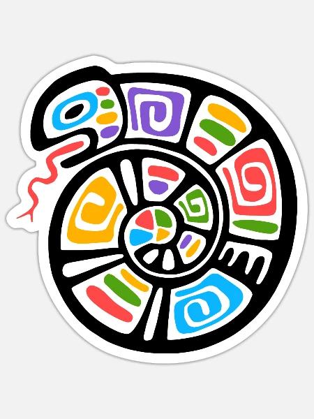 Kultur der Inkas, Symbol - Sticker Größe S (10 x 10 cm) - Mattweiß