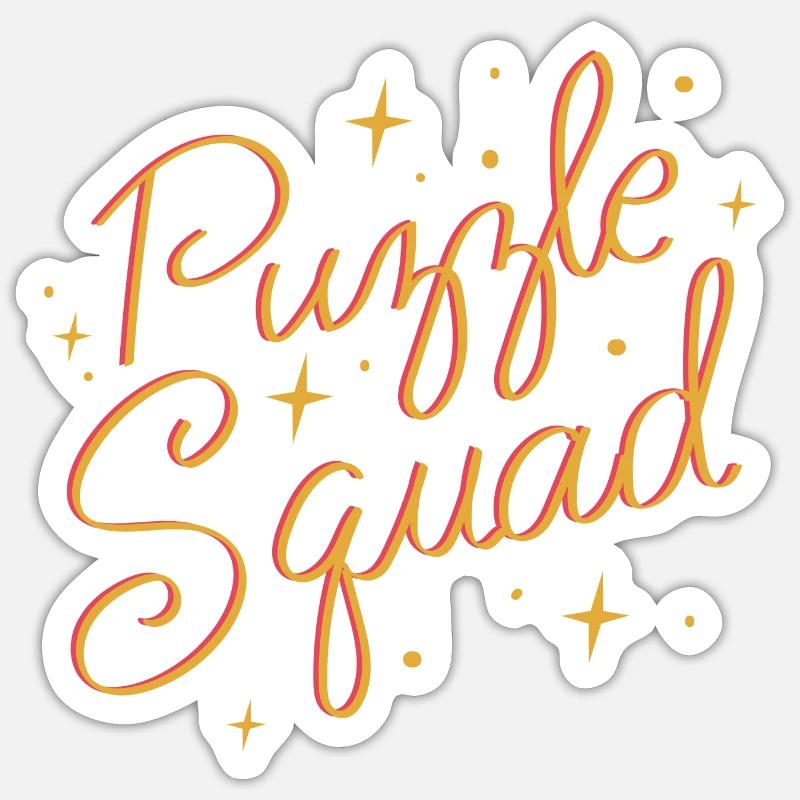 Puzzle Squad Puzzle Hobby Puzzle - Sticker taille S (10 x 10 cm) - blanc mat