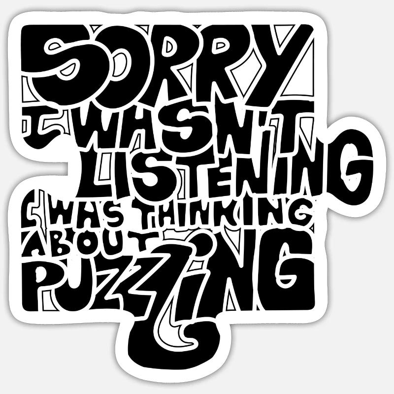 Thinking About Puzzling Hobby Jigsaw Sticker size S (10 x 10 cm)