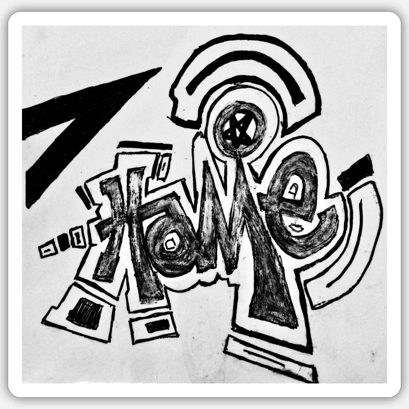 Hame - Sticker size S (10 x 10 cm) - white matte
