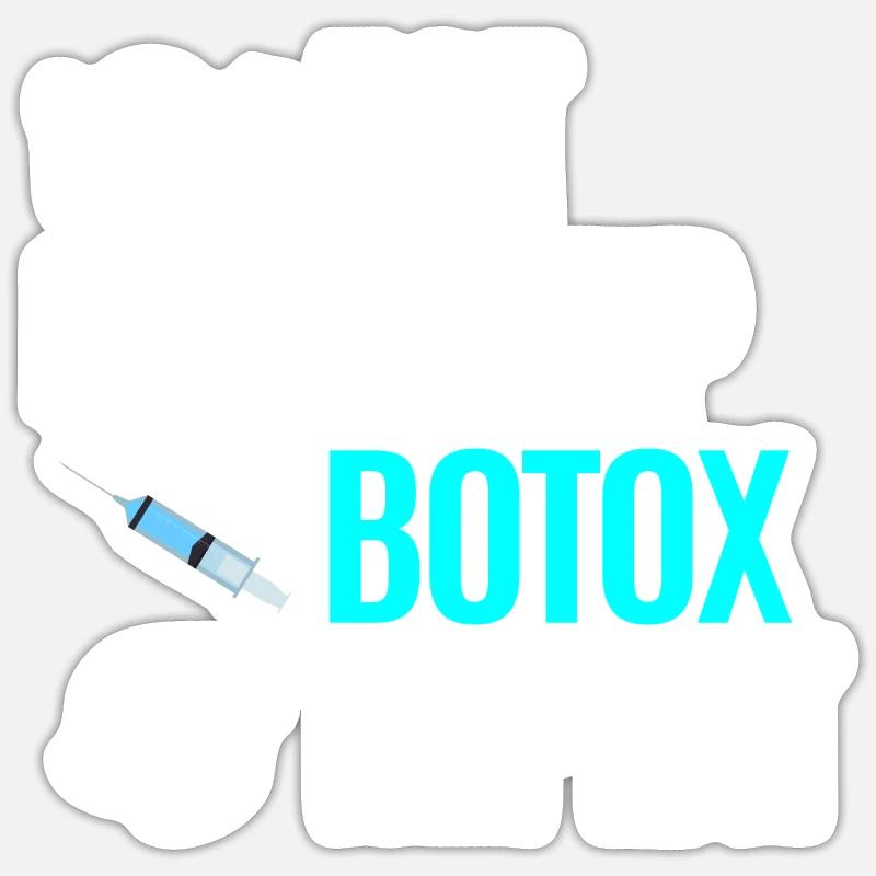 Botox - Sticker Größe S (10 x 10 cm) - Mattweiß