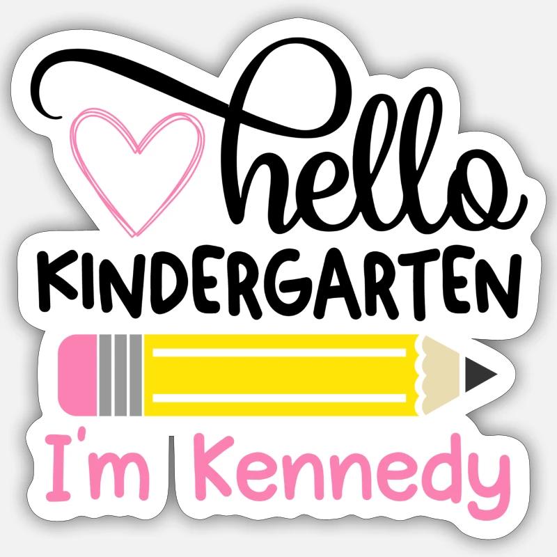 Hello Kindergarten - Sticker size S (10 x 10 cm) - white matte