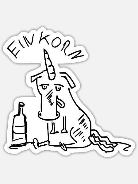 Ein Korn - Sticker Größe S (10 x 10 cm) - Mattweiß