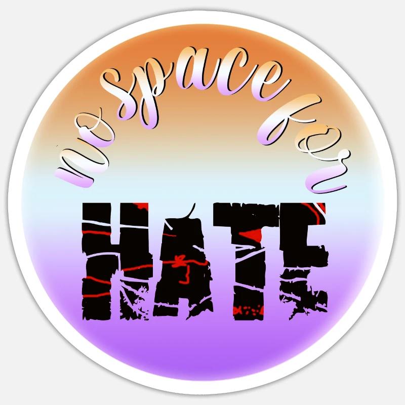 no place for hate Sticker Größe S (10 x 10 cm)