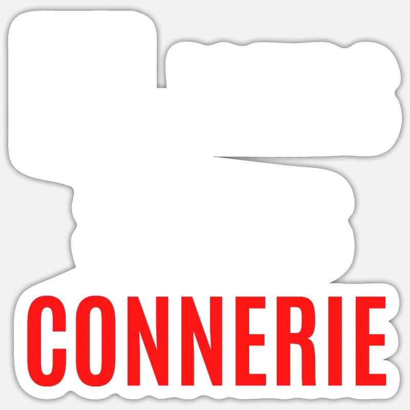 zéro jours sans connerie Sticker taille S (10 x 10 cm)