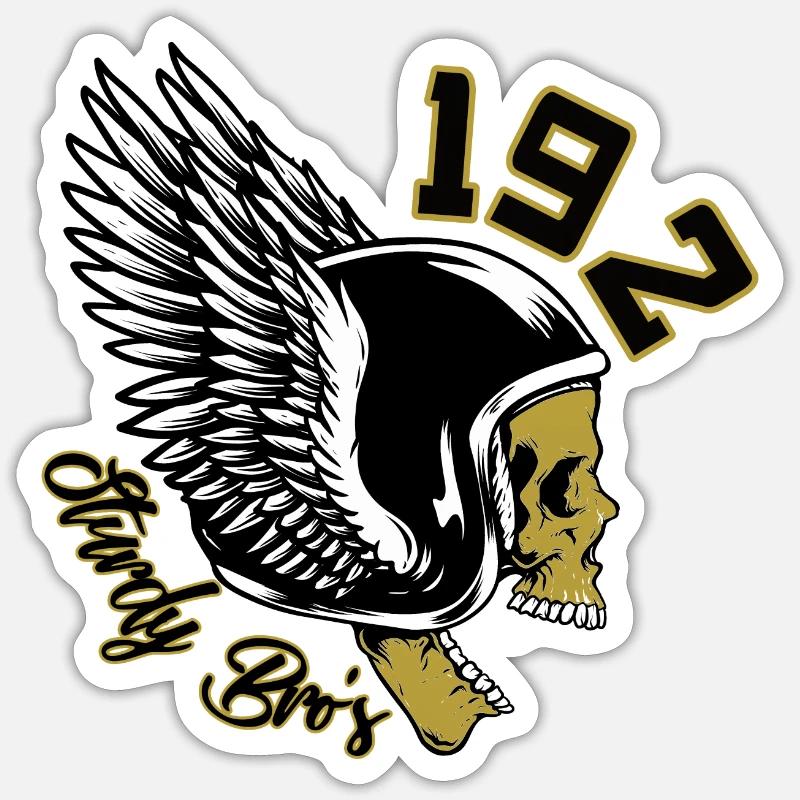 Robuste Bro’s Original - Sticker taille S (10 x 10 cm) - blanc mat