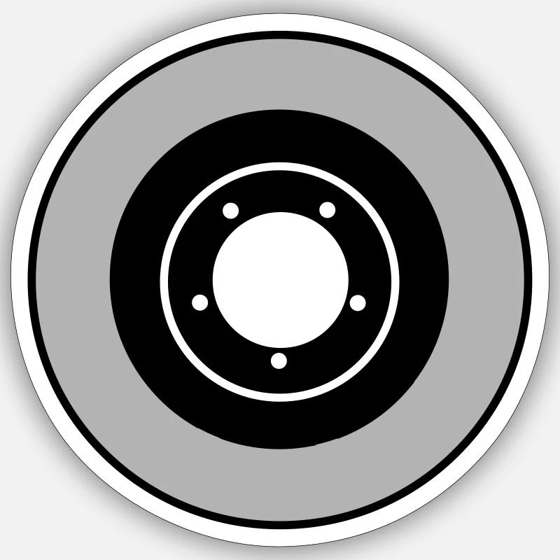 Brake disc 2 G1 - Sticker size S (10 x 10 cm) - white matte