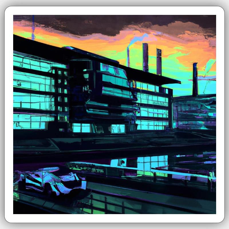 Thème Stuttgart-2 - Sticker taille S (10 x 10 cm) - blanc mat