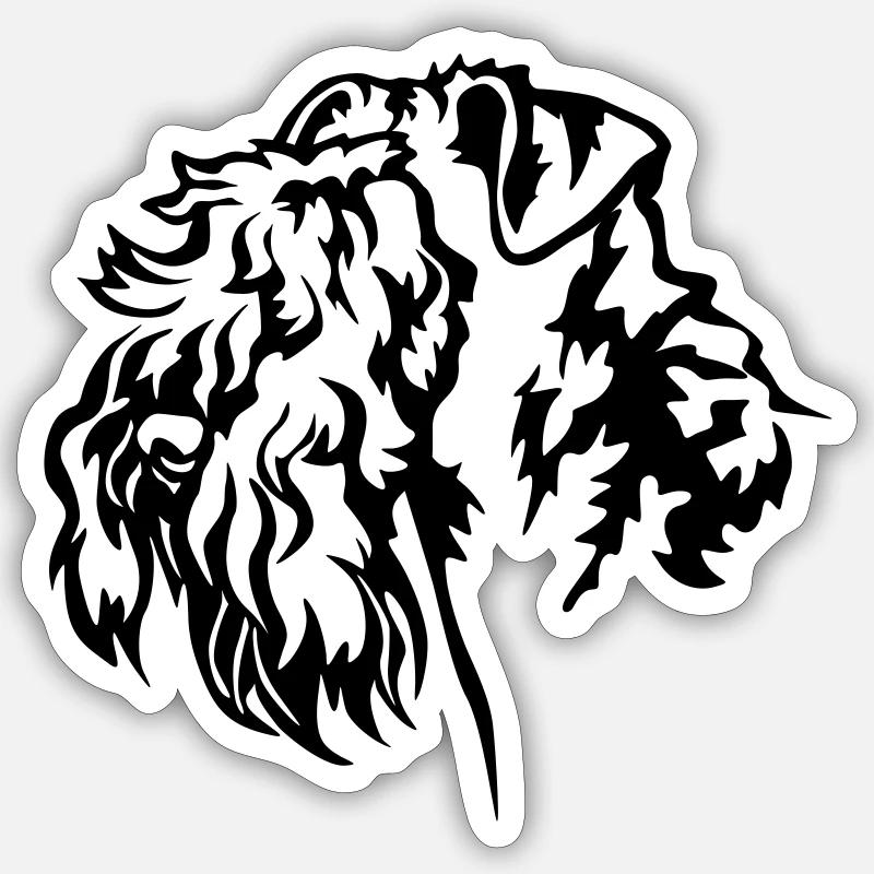 Kerry Blue Terrier Head Sticker size S (10 x 10 cm)