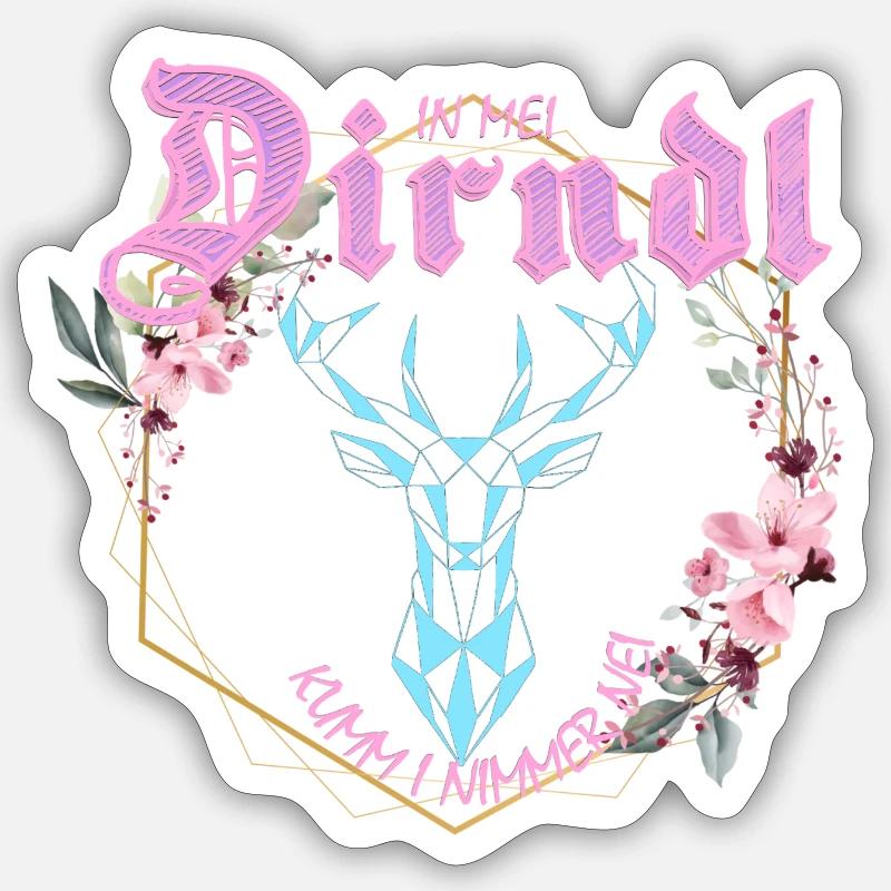 Dirndl Sticker Größe S (10 x 10 cm)