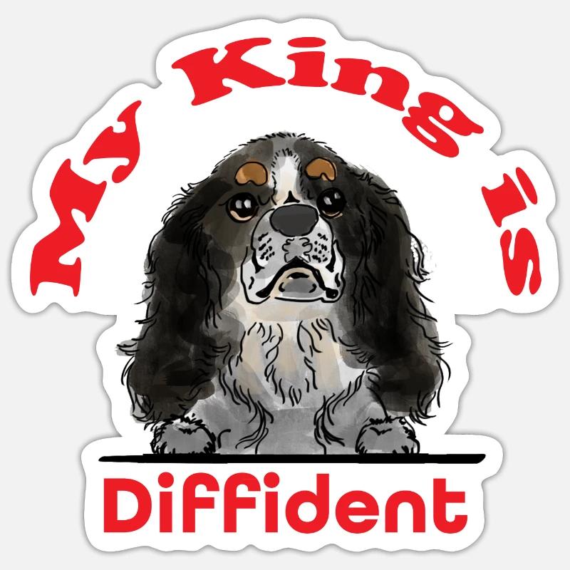 Cavalier King Charles Spaniel durchsichtig - Sticker Größe S (10 x 10 cm) - Mattweiß