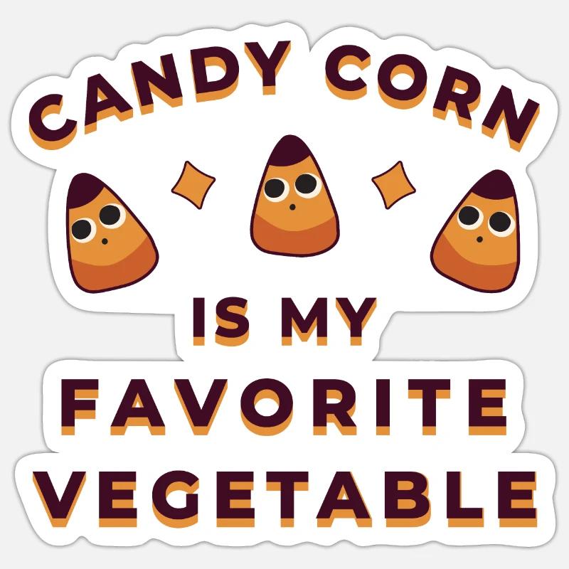 Candy Corn Halloween Sticker size S (10 x 10 cm)