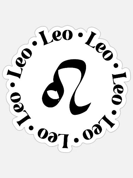Sternzeichen | Löwe - Sticker Größe S (10 x 10 cm) - Mattweiß