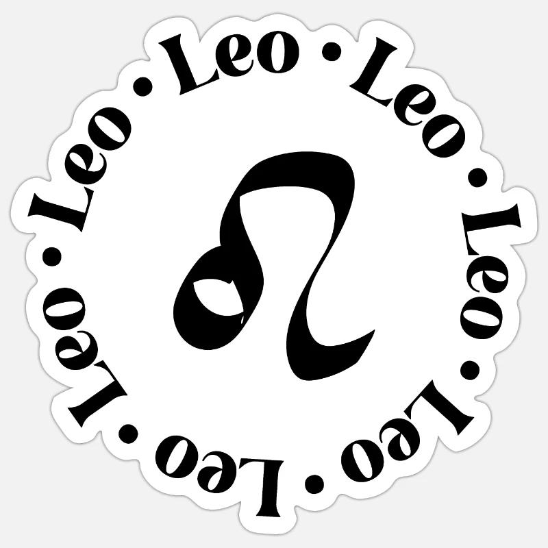 Sternzeichen | Löwe - Sticker Größe S (10 x 10 cm) - Mattweiß