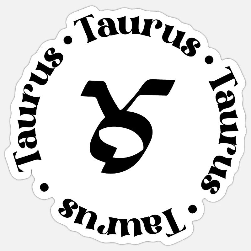 Sternzeichen | Stier - Sticker Größe S (10 x 10 cm) - Mattweiß