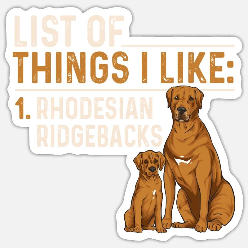 Rhodesian Ridgeback Dog - Sticker size S (10 x 10 cm) - white matte