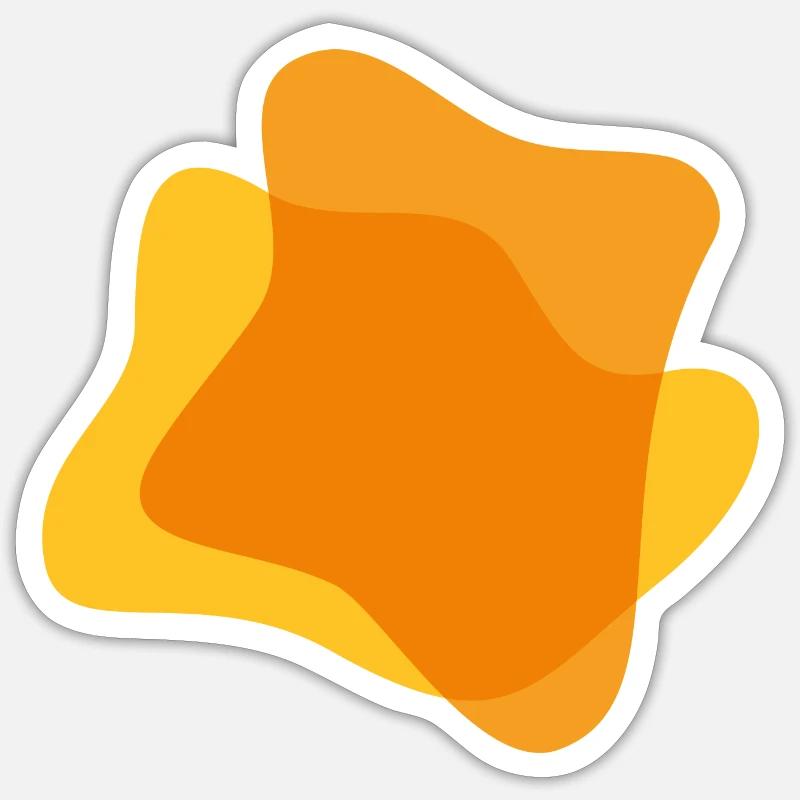 Éclaboussures de couleur Blobs éclaboussures de peinture Peintre Cadeau - Sticker taille S (10 x 10 cm) - blanc mat