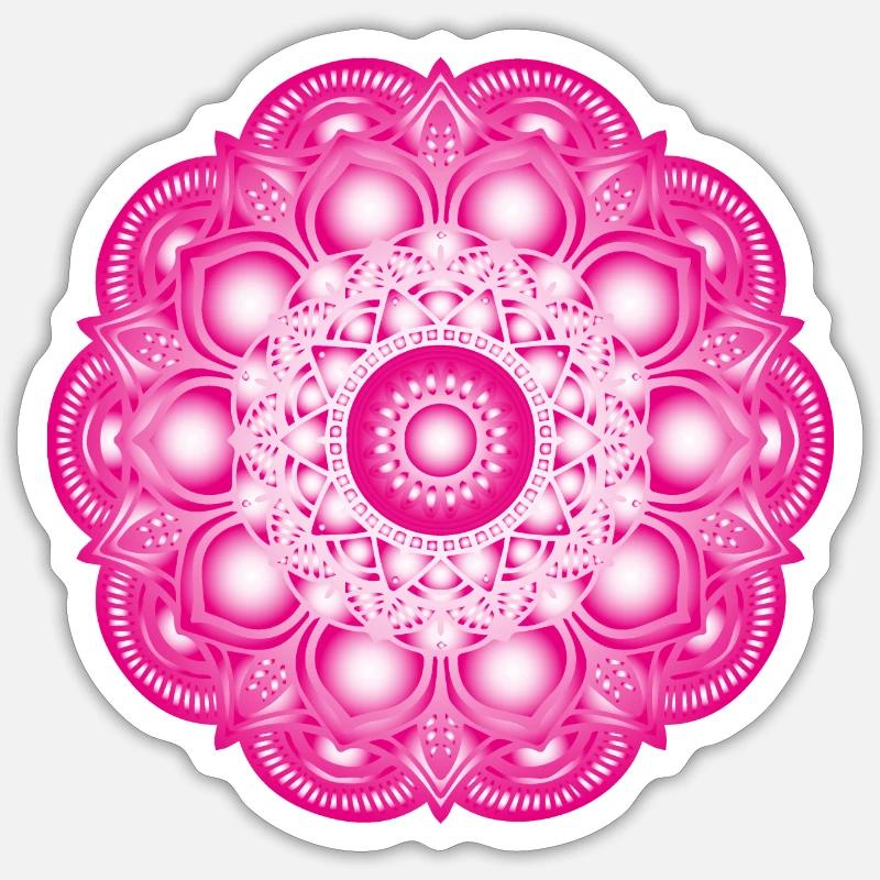 Mandala - Sticker Größe S (10 x 10 cm) - Mattweiß