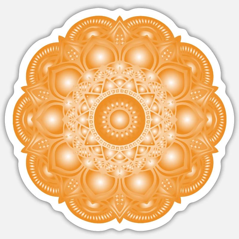 Mandala - Sticker Größe S (10 x 10 cm) - Mattweiß