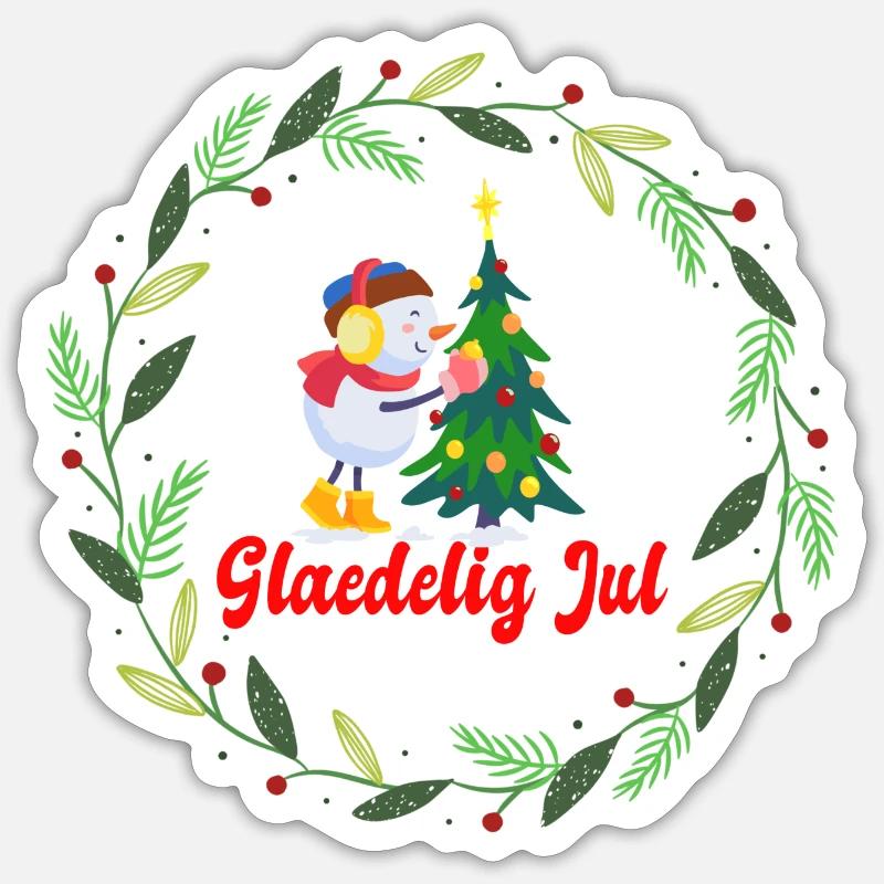 JOYEUX NOËL - Sticker taille S (10 x 10 cm) - blanc mat