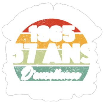 Cadeau 57 ans d'excellence / Édition limitée 1965 - Sticker taille S (10 x 10 cm) - blanc mat - Devant