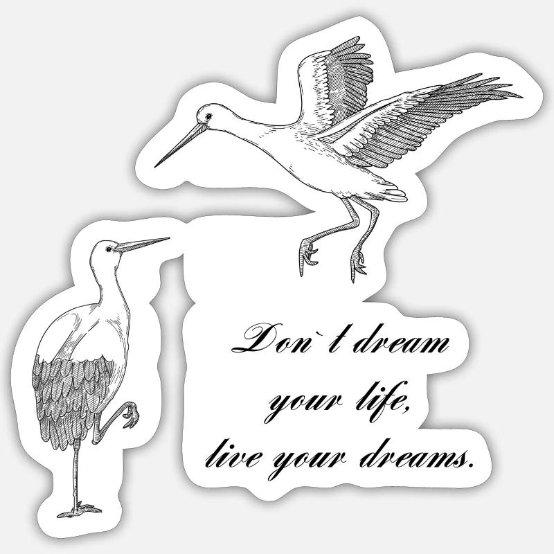 Cicogne Sticker formato S (10 x 10 cm)