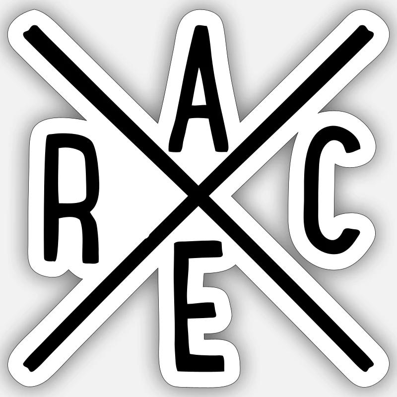 Courir - Sticker taille S (10 x 10 cm) - blanc mat