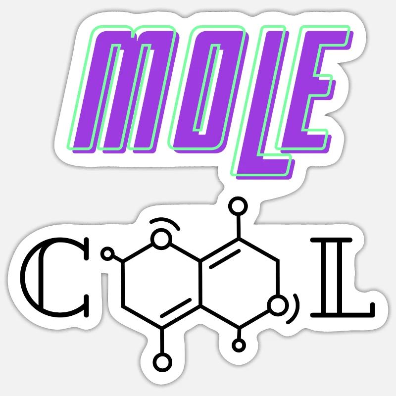 Molecule Molecool - Sticker size S (10 x 10 cm) - white matte
