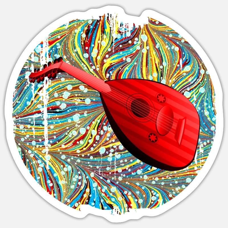 mandoline e 201 Sticker taille S (10 x 10 cm)