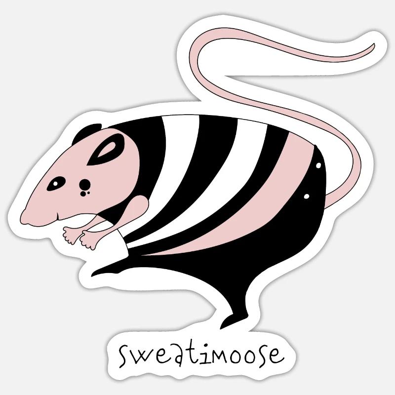 sweatimoose - Sticker size S (10 x 10 cm) - white matte