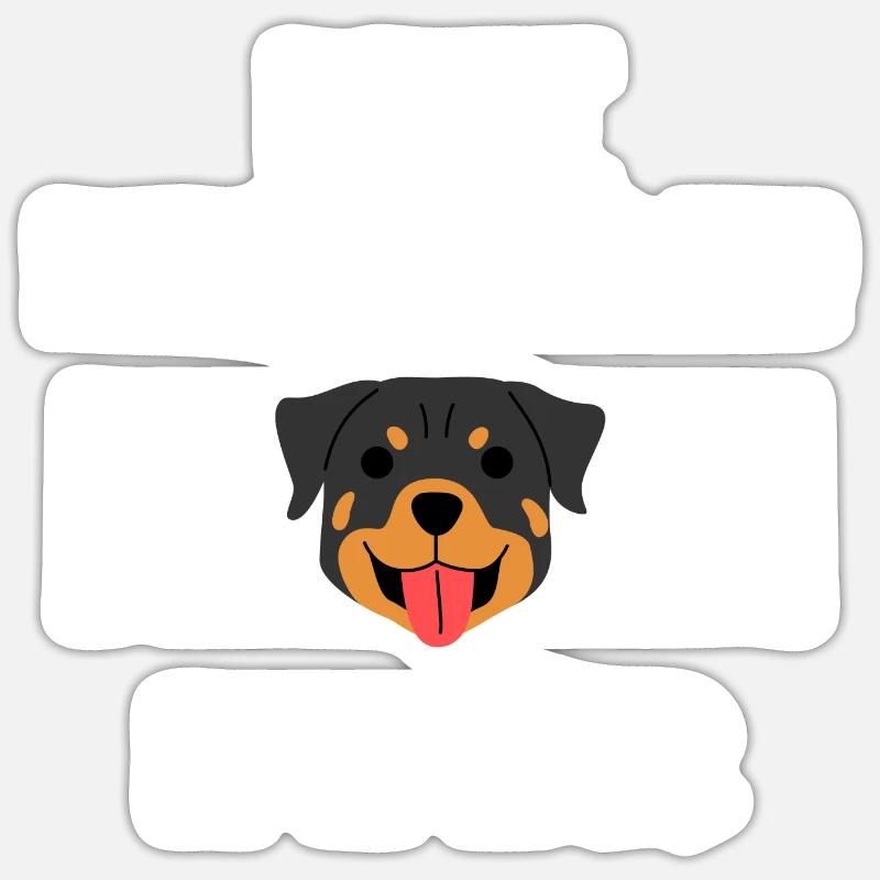 Beste Hunde Mama Muttertag Geschenk Rottweiler - Sticker Größe S (10 x 10 cm) - Mattweiß
