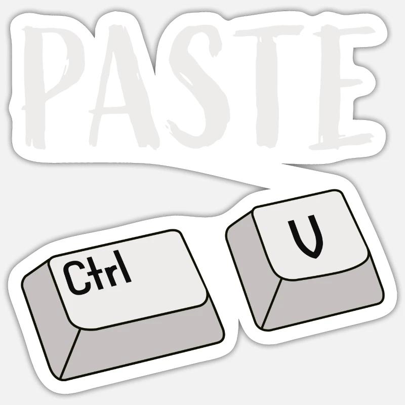 Ctrl V Insert Sticker size S (10 x 10 cm)