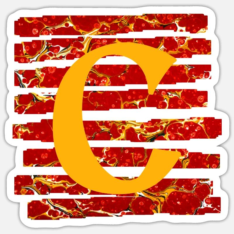 stripe e 232 c - Sticker size S (10 x 10 cm) - white matte