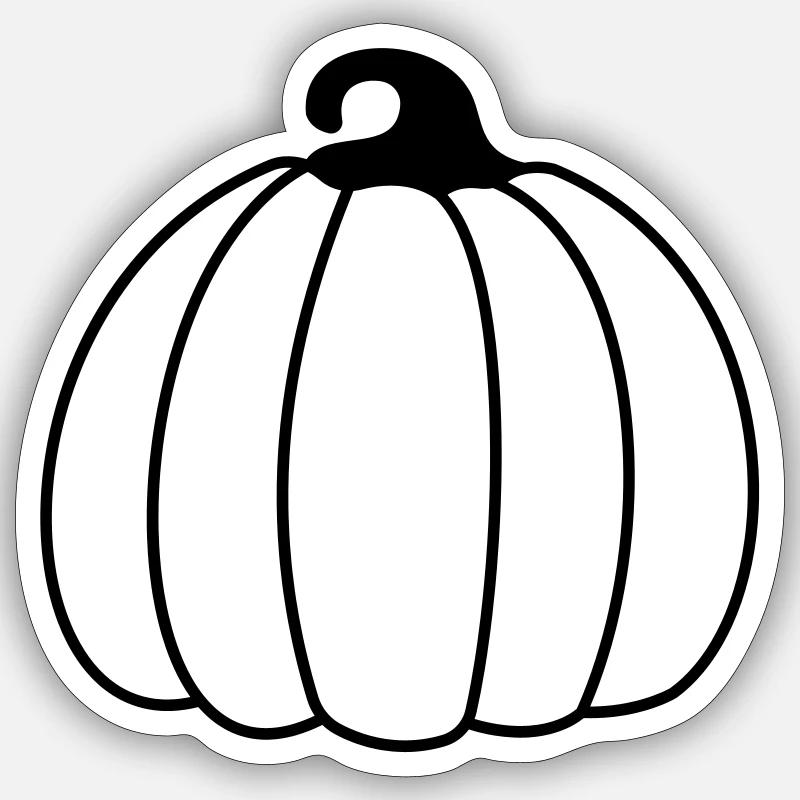 pumpkin 35 - Sticker size S (10 x 10 cm) - white matte