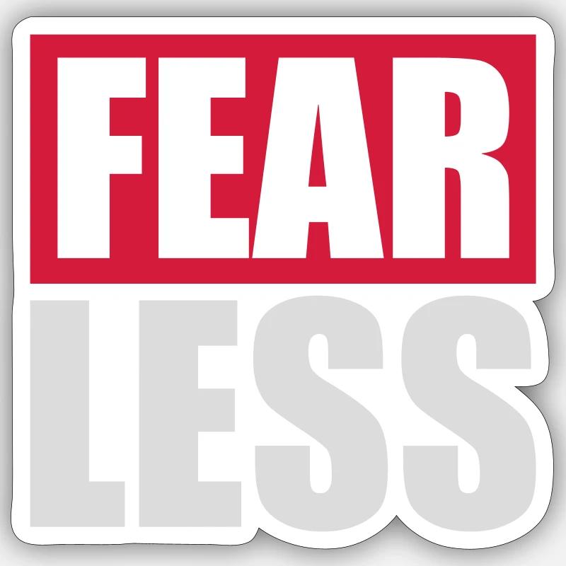 Conception de citation de texte intrépide Sticker taille S (10 x 10 cm)