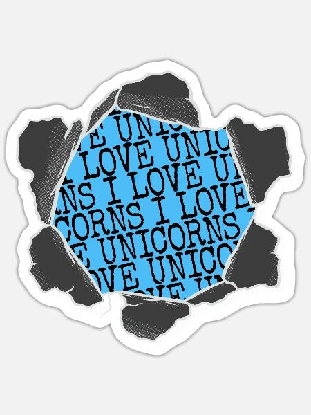 rainbow funny sayings joke geek quote happy - Sticker Größe S (10 x 10 cm) - Mattweiß