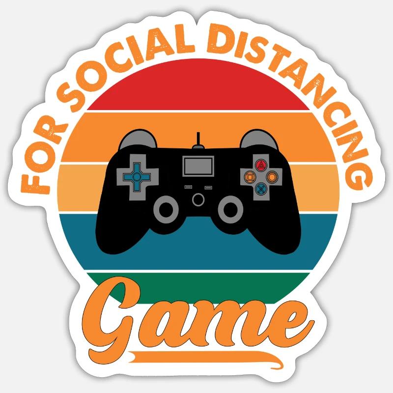 Gaming Videogame Videospiel Computerspiel Design - Sticker Größe S (10 x 10 cm) - Mattweiß